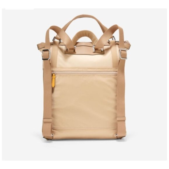 Cole Haan Nylon Convertible Backpack Beige - Picture 10 of 16